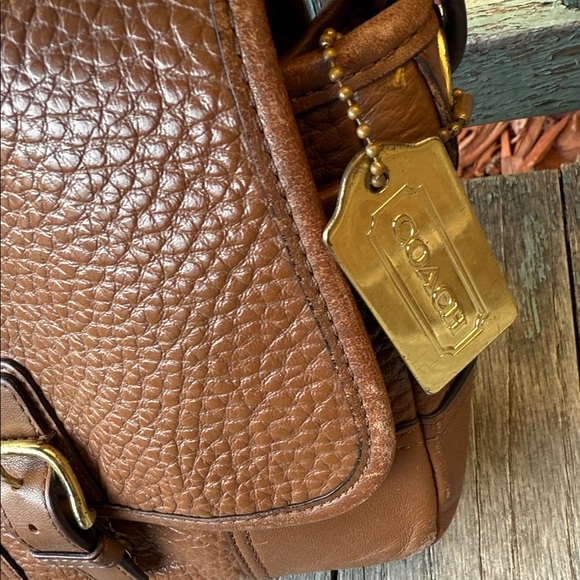 Coach Hadley w/ Brown Pebbled & Smooth Leather Crossbody Bag~ pls read! - Picture 6 of 16